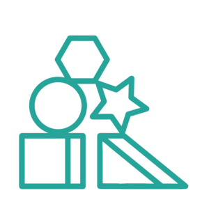 Several geometrical figures, including a circle, star, triangle, and square.